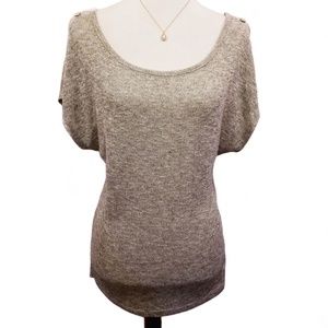 CHRIS & CAROL Dolman Tunic Gold and Gray